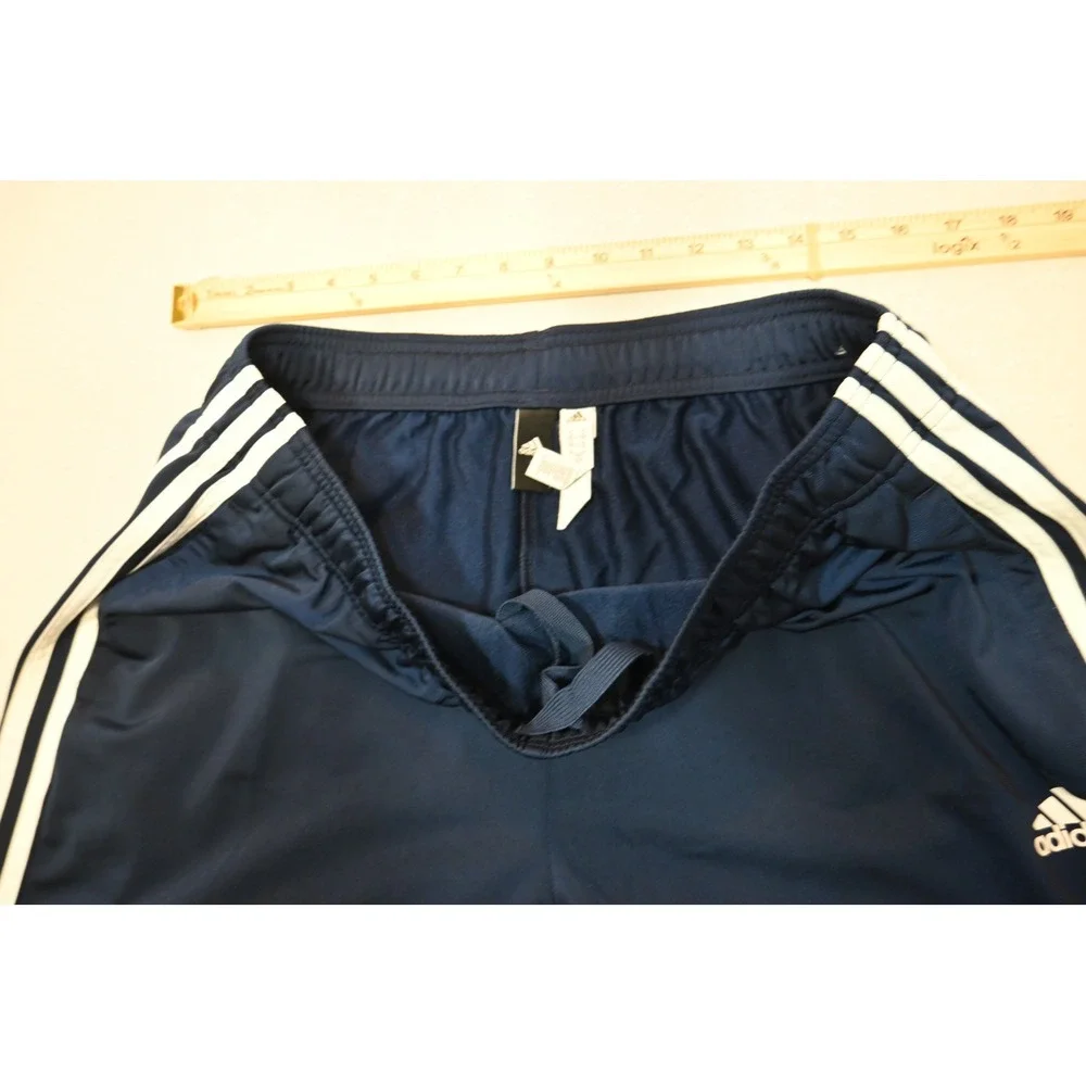 Adidas Track Sweat Pants Mens XL Navy Blue White 3-Stripe Athletic Excellent
